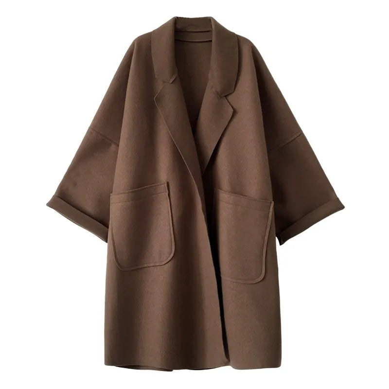 MAURA | Manteau Trench en Mélange de Maille Oversize