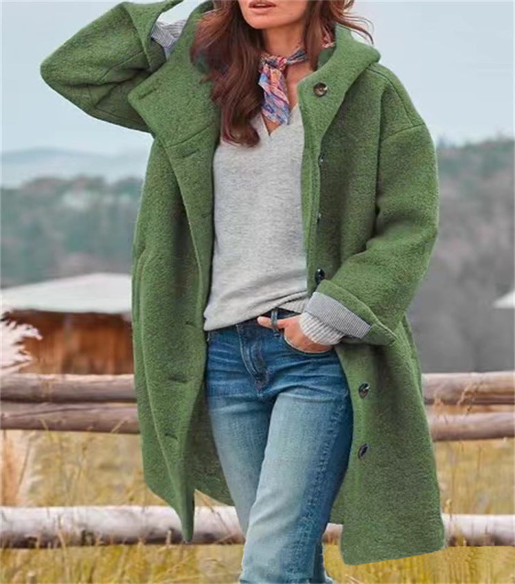 Aria - Élégant Manteau Long en Maille Chaude