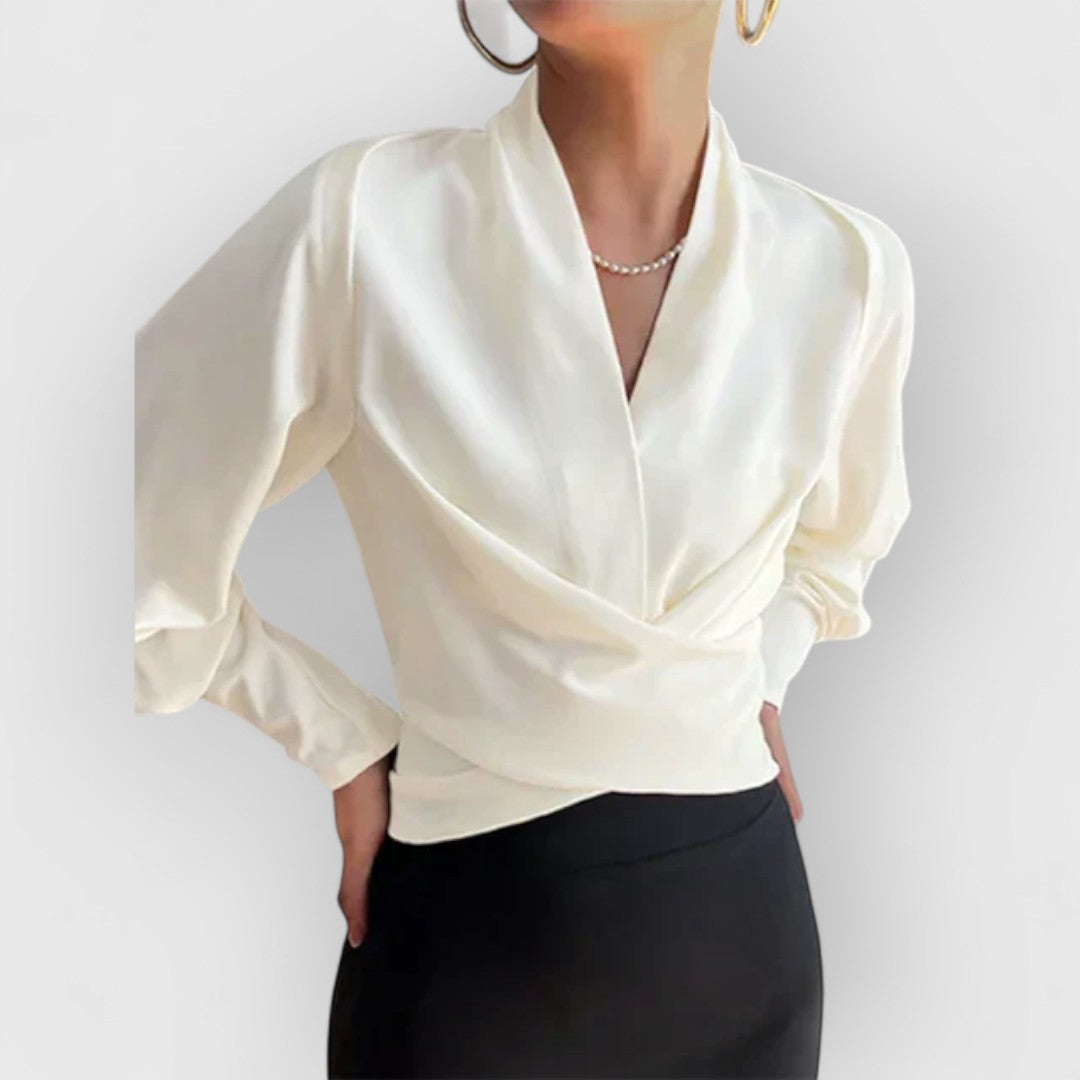 Antonia | Blouse élégante pour femme avec manches bouffantes