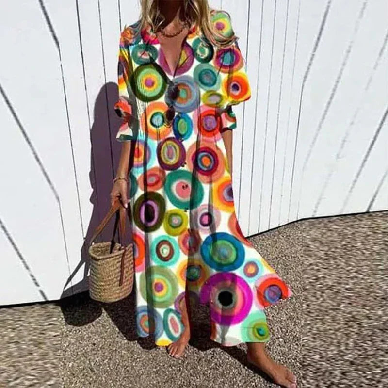 CLAIRE LYON | ROBE MAXI IMPRIMÉE POUR FEMMES