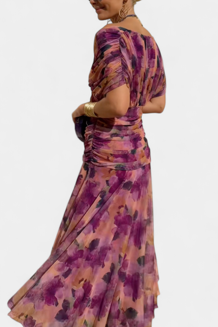 CLAIRE LYON | CHIC ROBE MAXI À COL EN V POUR FEMMES