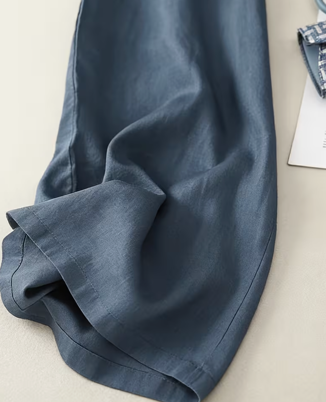 CLAIRE LYON | PANTALONS EN LIN À JAMBES LARGES POUR FEMMES