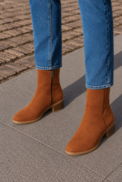 Manon | Bottines à Talon Carré