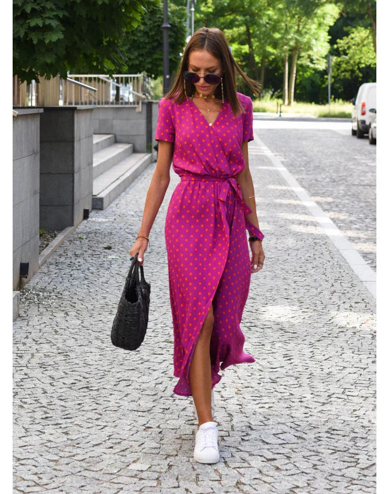 CLAIRE LYON | ROBE ÉLÉGANTE À COL EN V POUR FEMME