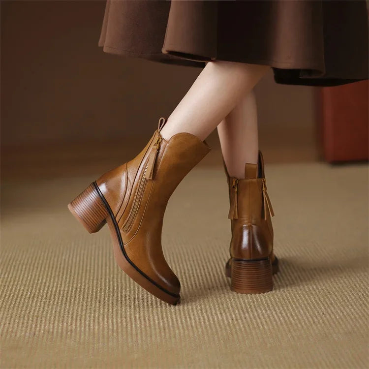CLAIRE LYON | BOTTINES À TALON BLOQUÉ POUR FEMMES