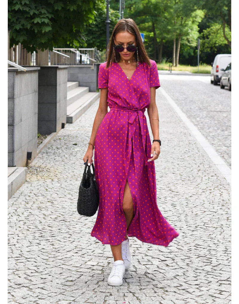 CLAIRE LYON | ROBE ÉLÉGANTE À COL EN V POUR FEMME