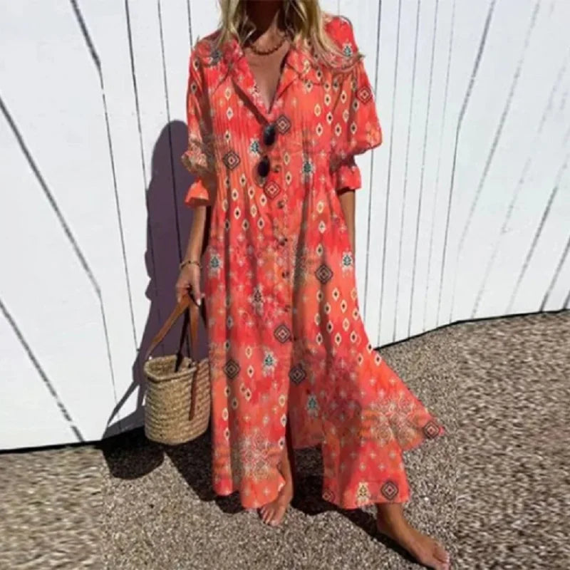 CLAIRE LYON | ROBE MAXI IMPRIMÉE POUR FEMMES