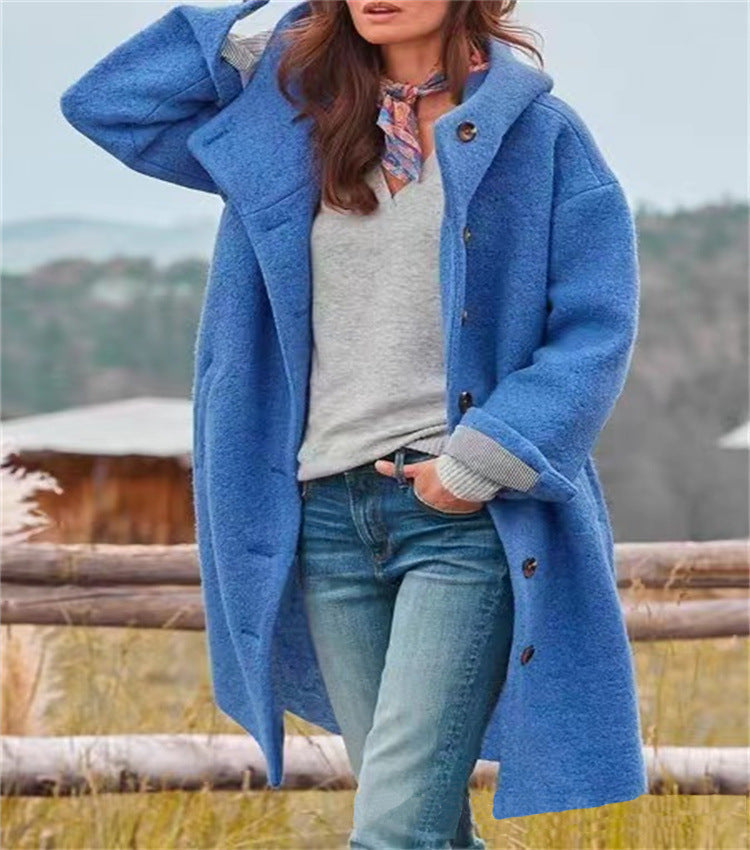 Aria - Élégant Manteau Long en Maille Chaude