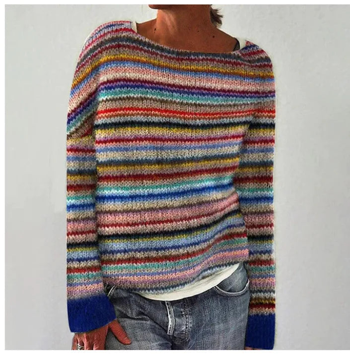 Elina - Pull automne vintage femme