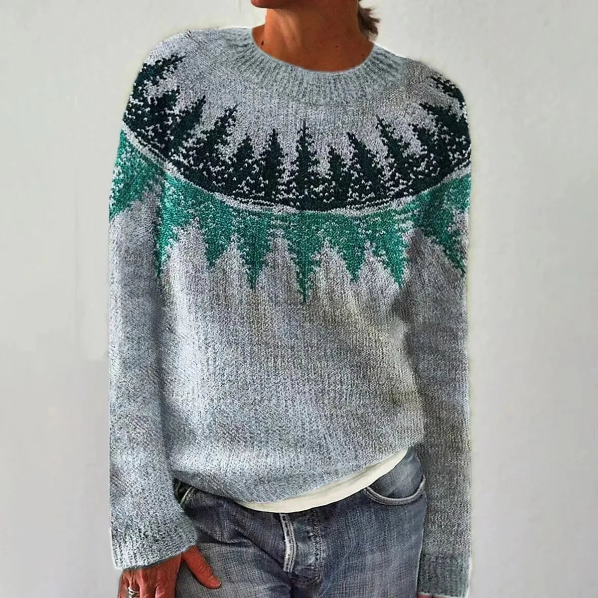 Elina - Pull automne vintage femme