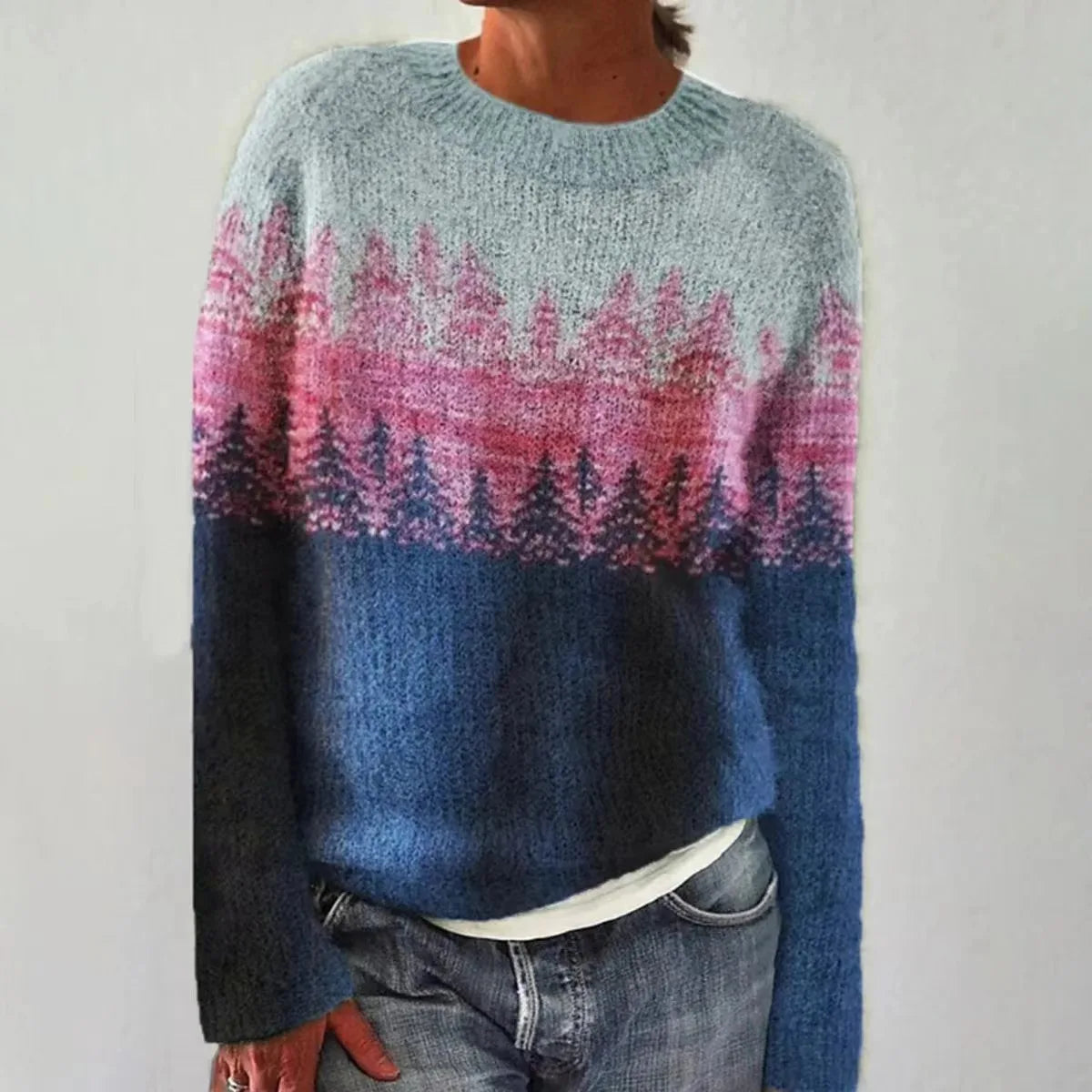 Elina - Pull automne vintage femme