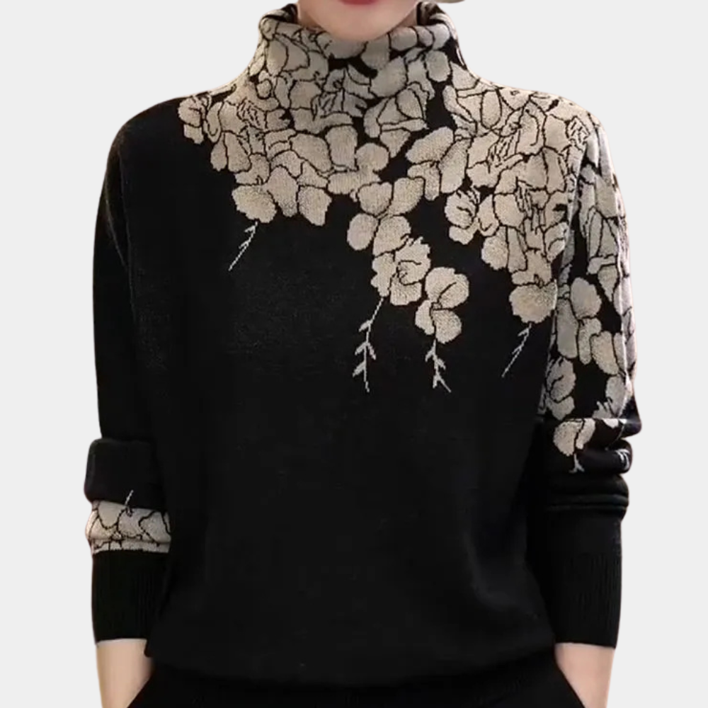 Camille - Pull Maille Col Roulé Oversize Douceur Femme