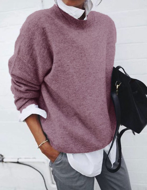 CLAIRE LYON | PULL CLASSIQUE À MANCHES LONGUES POUR FEMMES