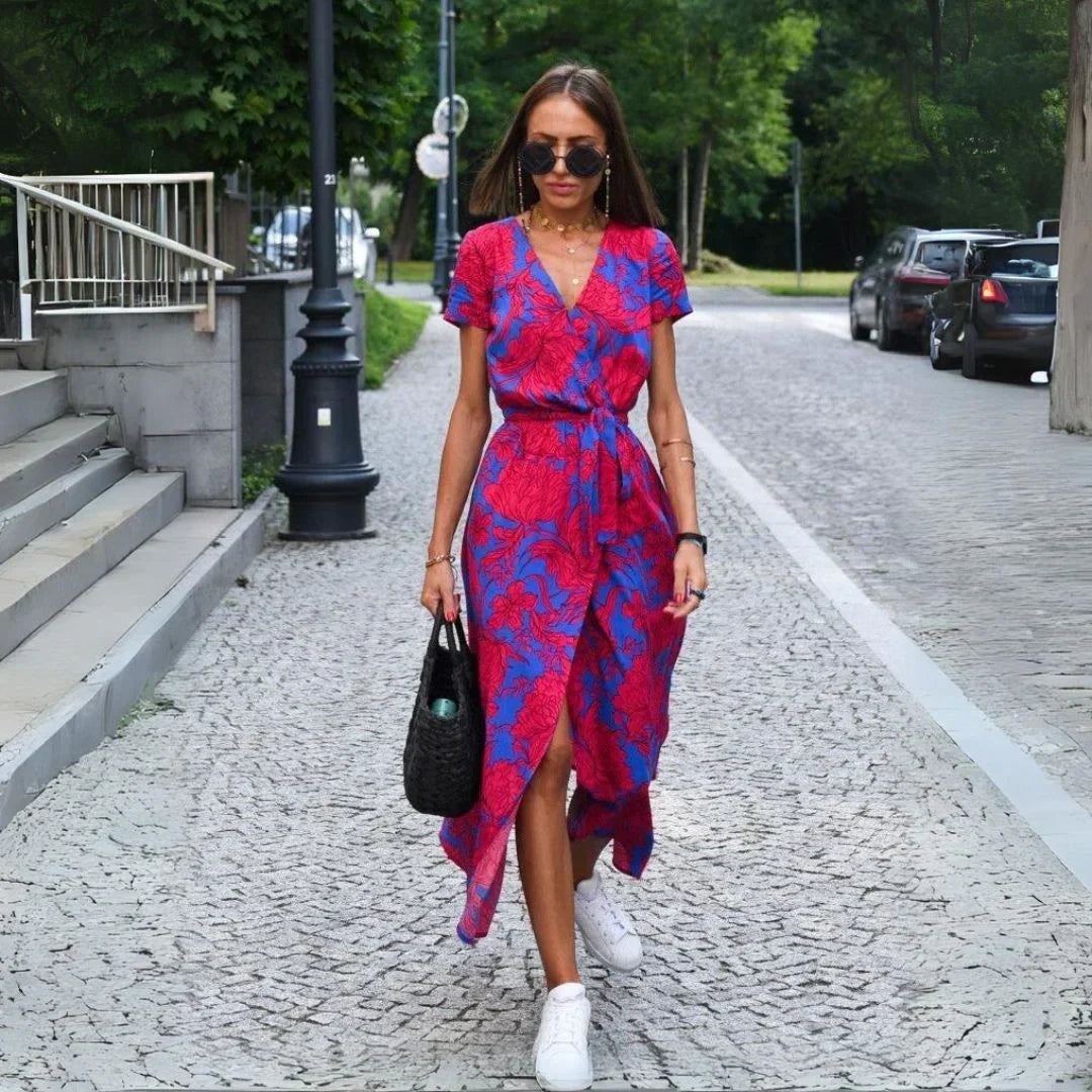CLAIRE LYON | ROBE ÉLÉGANTE À COL EN V POUR FEMME