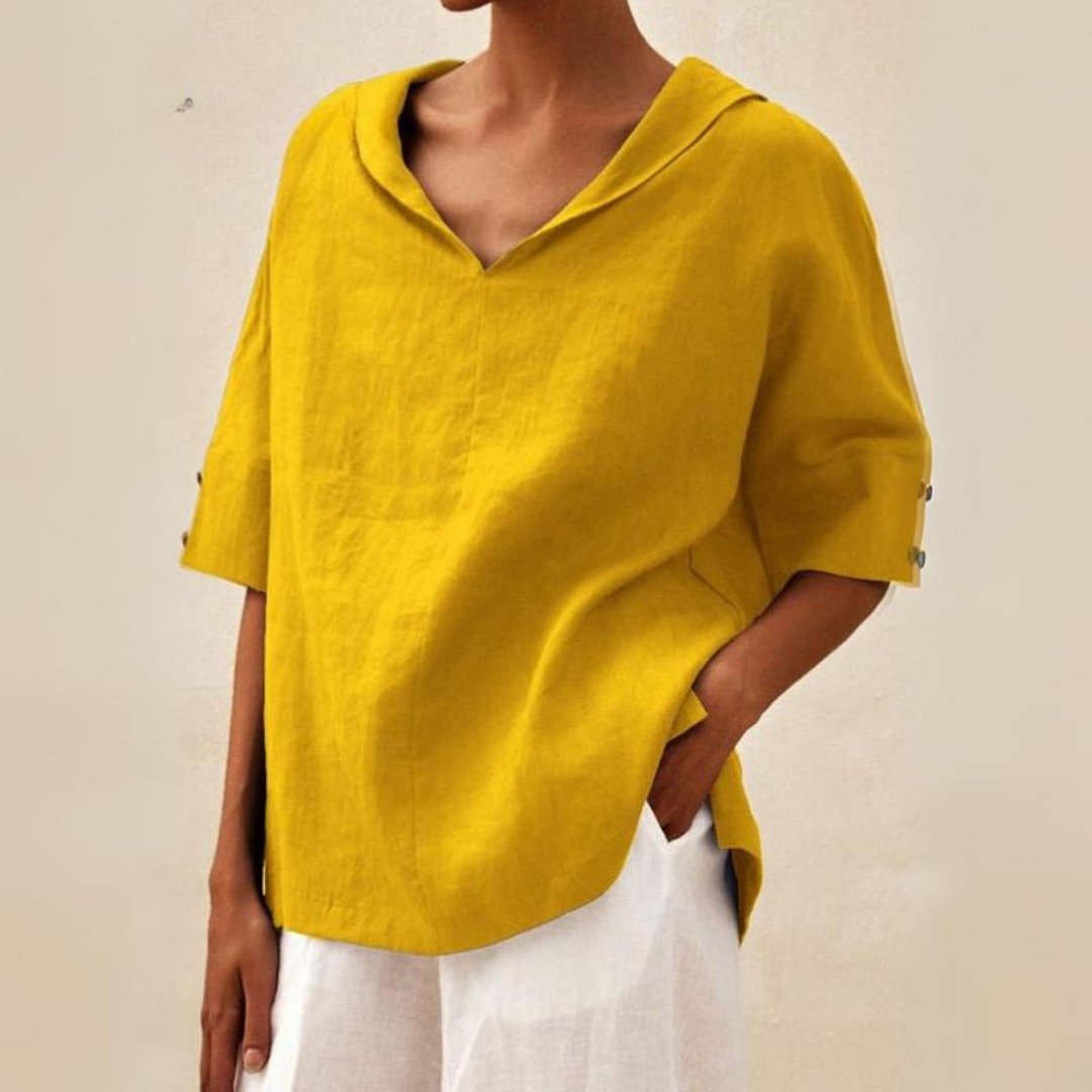 CLAIRE LYON | CHEMISE À COL EN V POUR FEMME