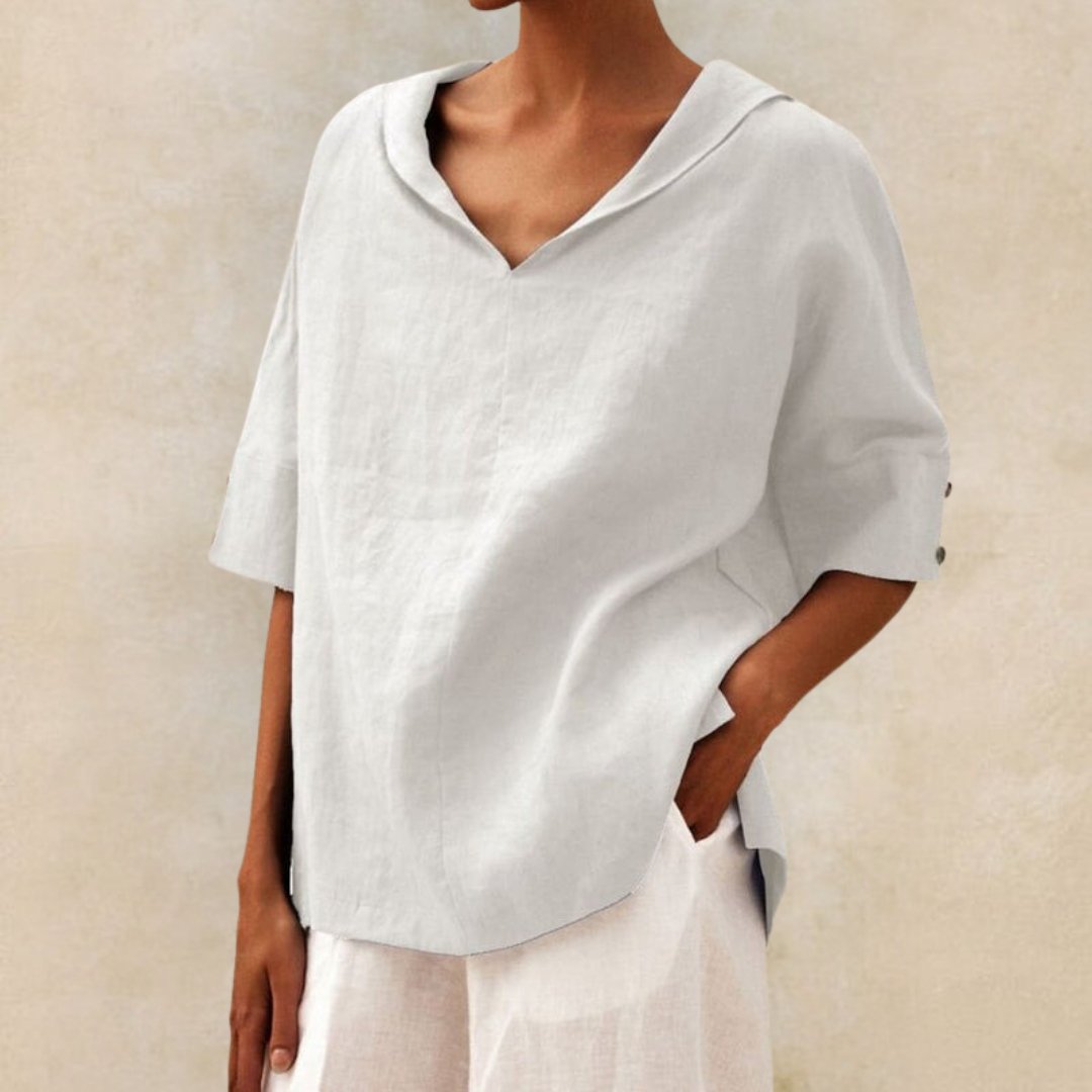 CLAIRE LYON | CHEMISE À COL EN V POUR FEMME