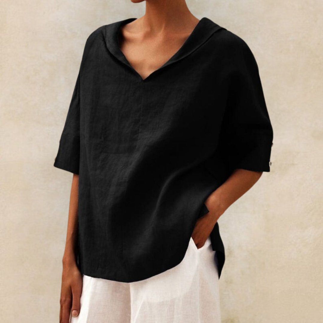 CLAIRE LYON | CHEMISE À COL EN V POUR FEMME