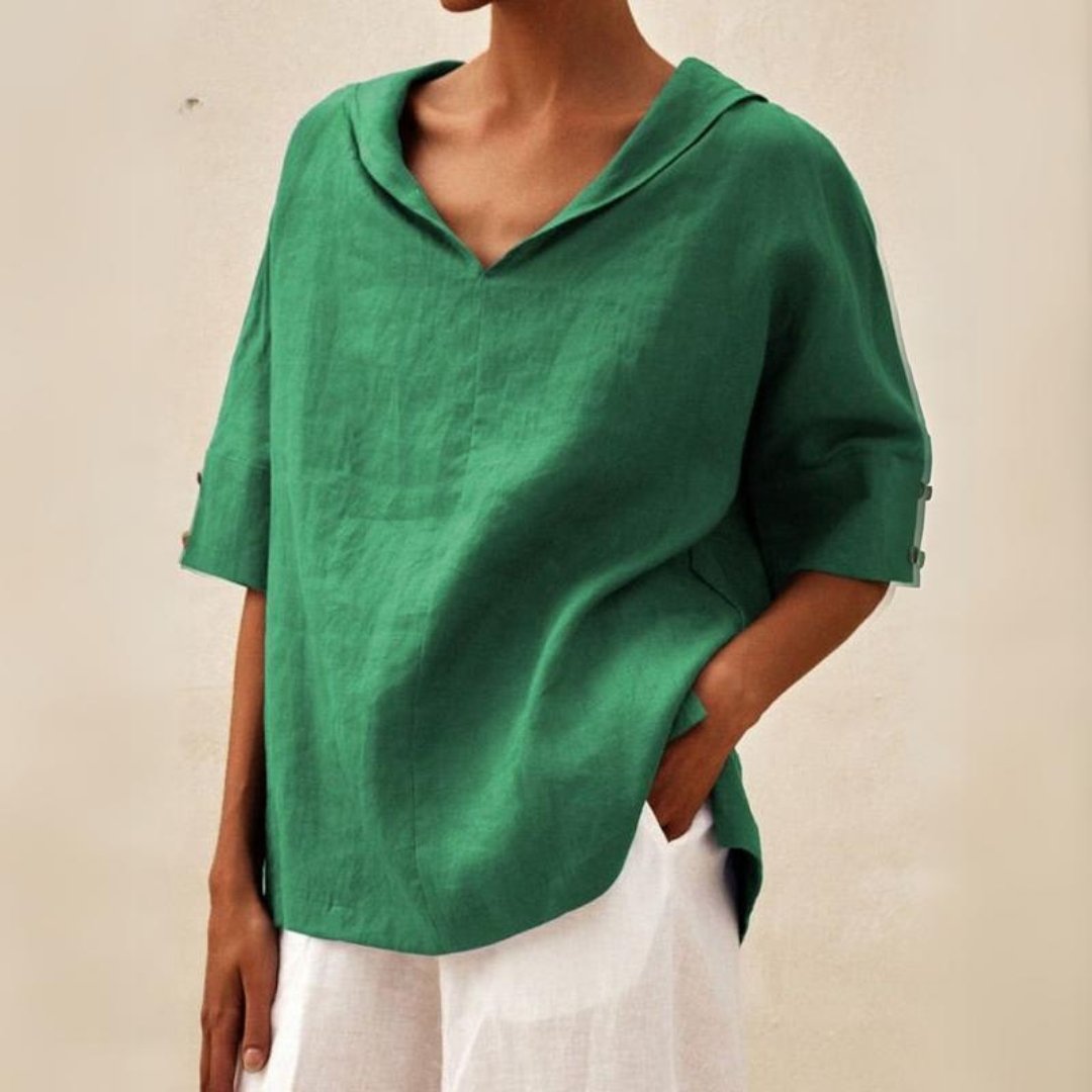 CLAIRE LYON | CHEMISE À COL EN V POUR FEMME