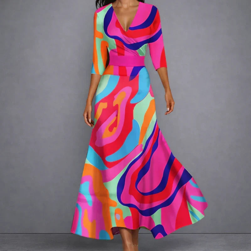 CLAIRE LYON | ROBE MAXI COLORÉE POUR FEMMES
