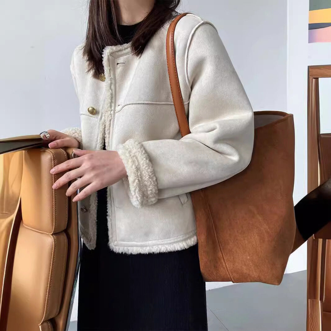 Aspen - Veste en Suède de Style Vintage