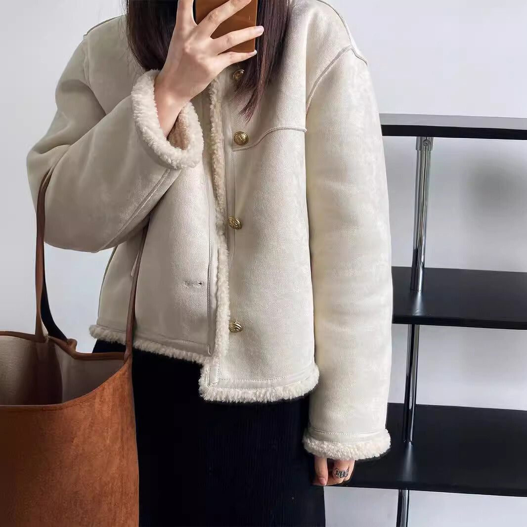 Aspen - Veste en Suède de Style Vintage