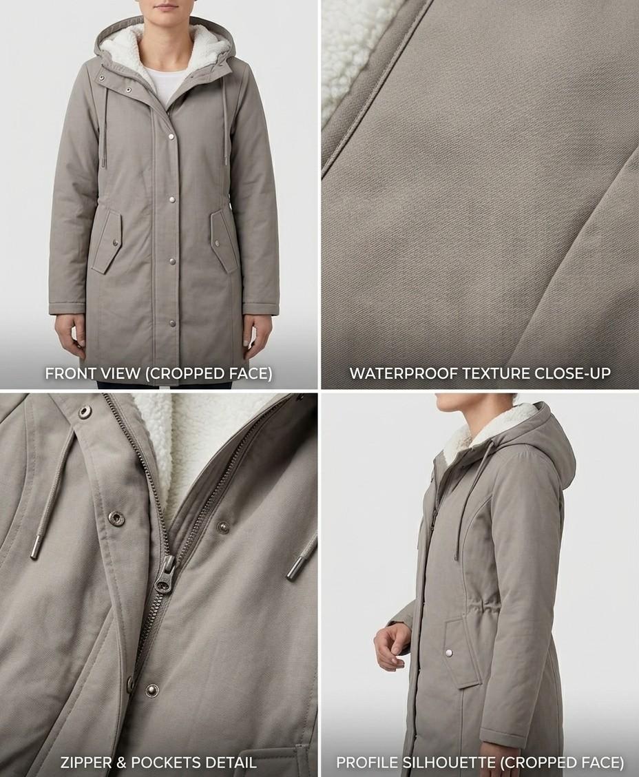 CLAIRE LYON | PARKA D'HIVER DOUBLÉE EN POLAIRE POUR FEMMES