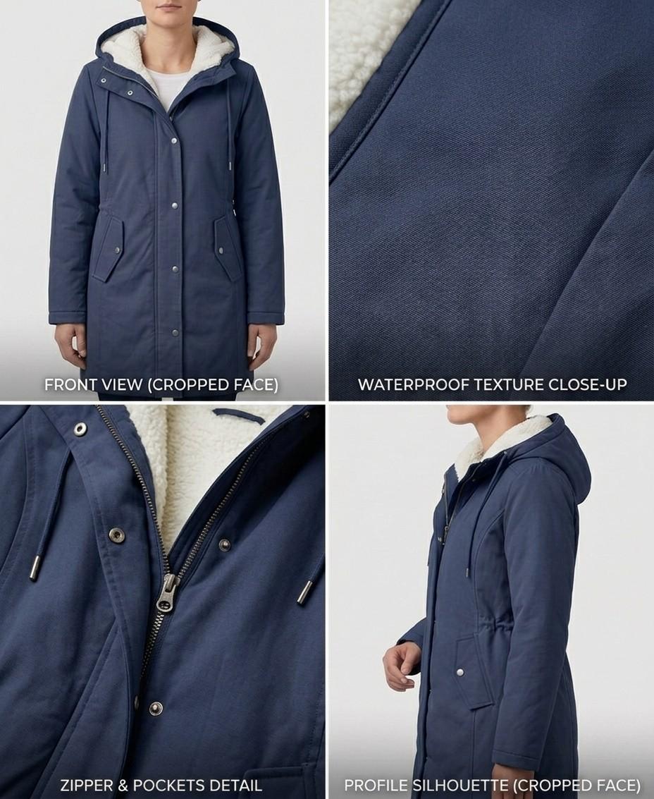 CLAIRE LYON | PARKA D'HIVER DOUBLÉE EN POLAIRE POUR FEMMES