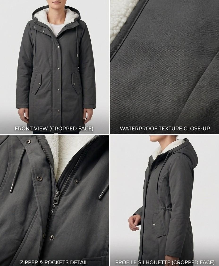 CLAIRE LYON | PARKA D'HIVER DOUBLÉE EN POLAIRE POUR FEMMES