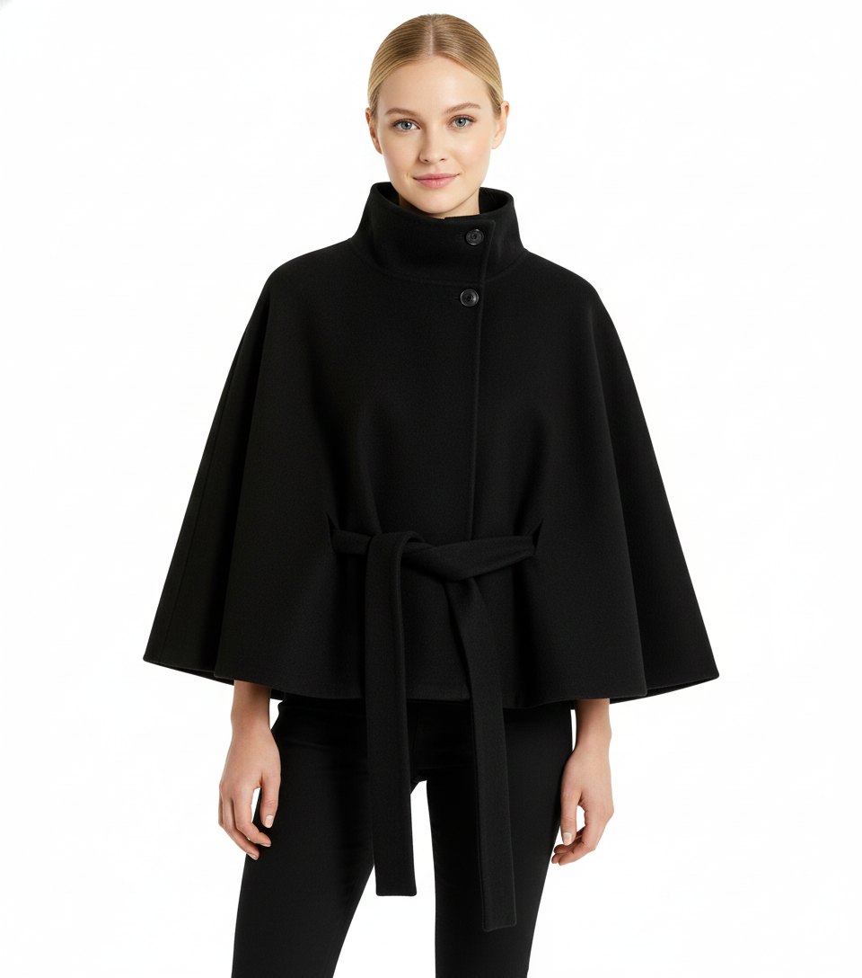 Sofia - Manteau maille femme à col élégant