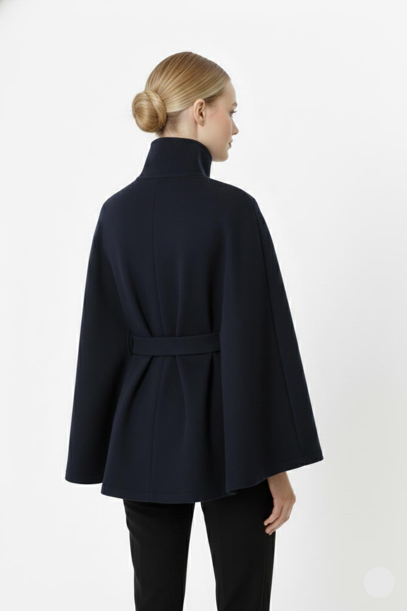 Sofia - Manteau maille femme à col élégant