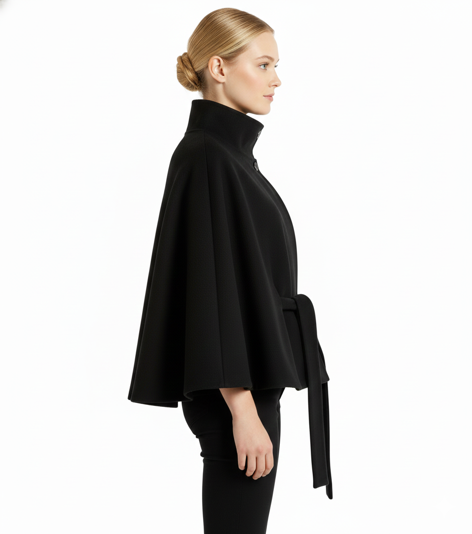 Sofia - Manteau maille femme à col élégant