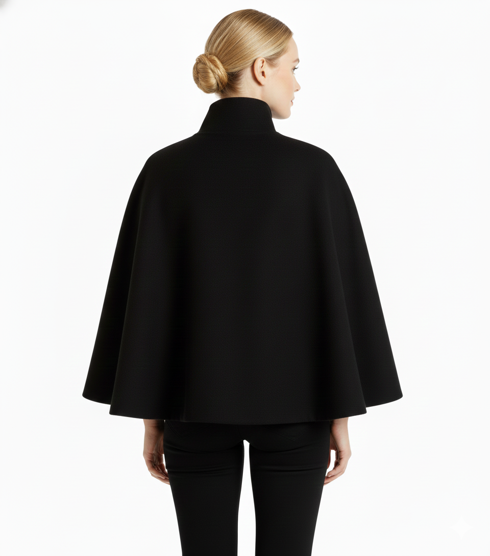 Sofia - Manteau maille femme à col élégant