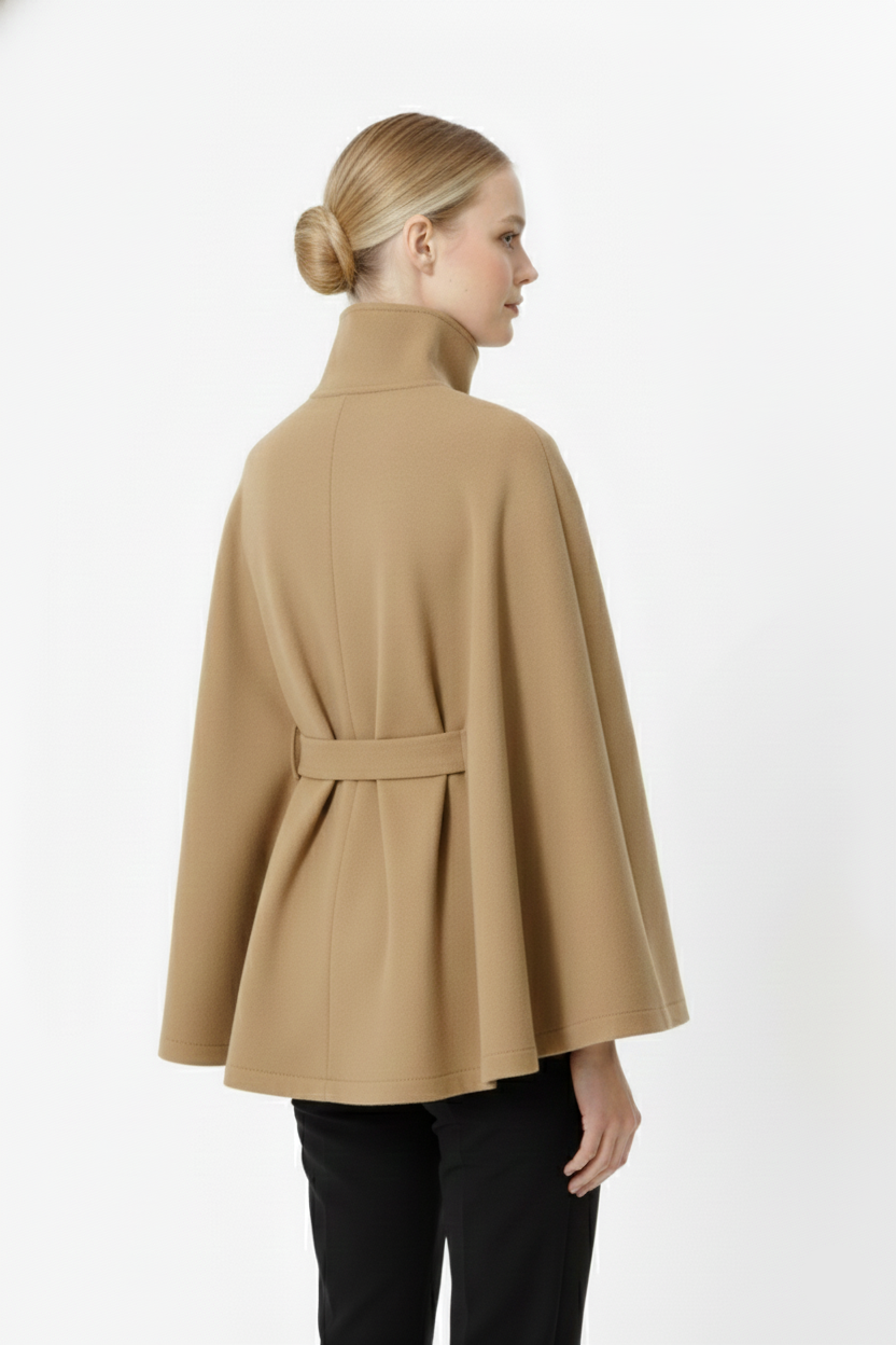 Sofia - Manteau maille femme à col élégant
