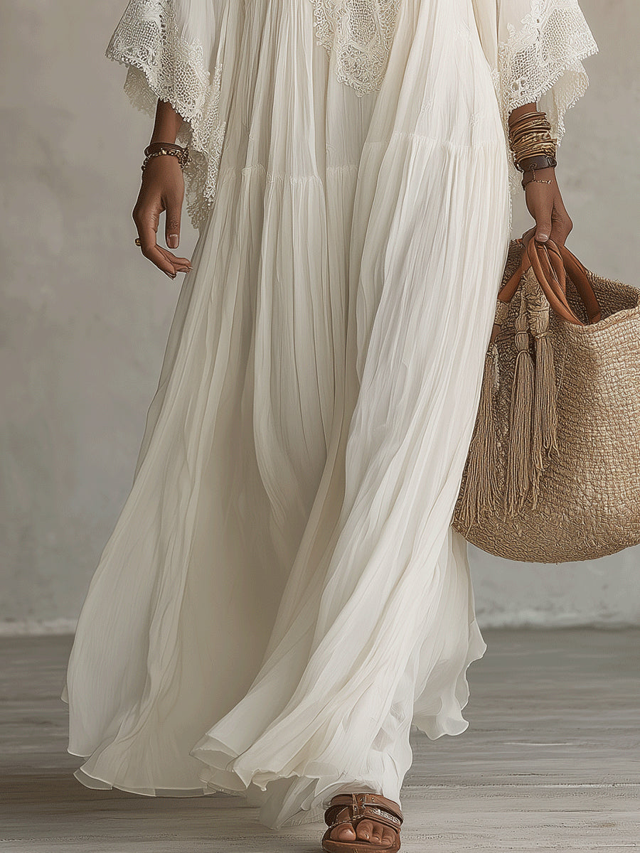 CLAIRE LYON | ROBE MAXI AVEC DENTELLE POUR FEMMES