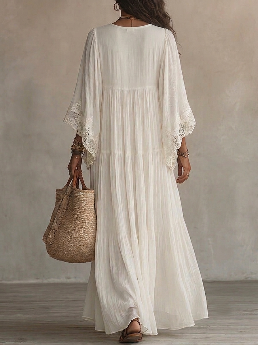 CLAIRE LYON | ROBE MAXI AVEC DENTELLE POUR FEMMES