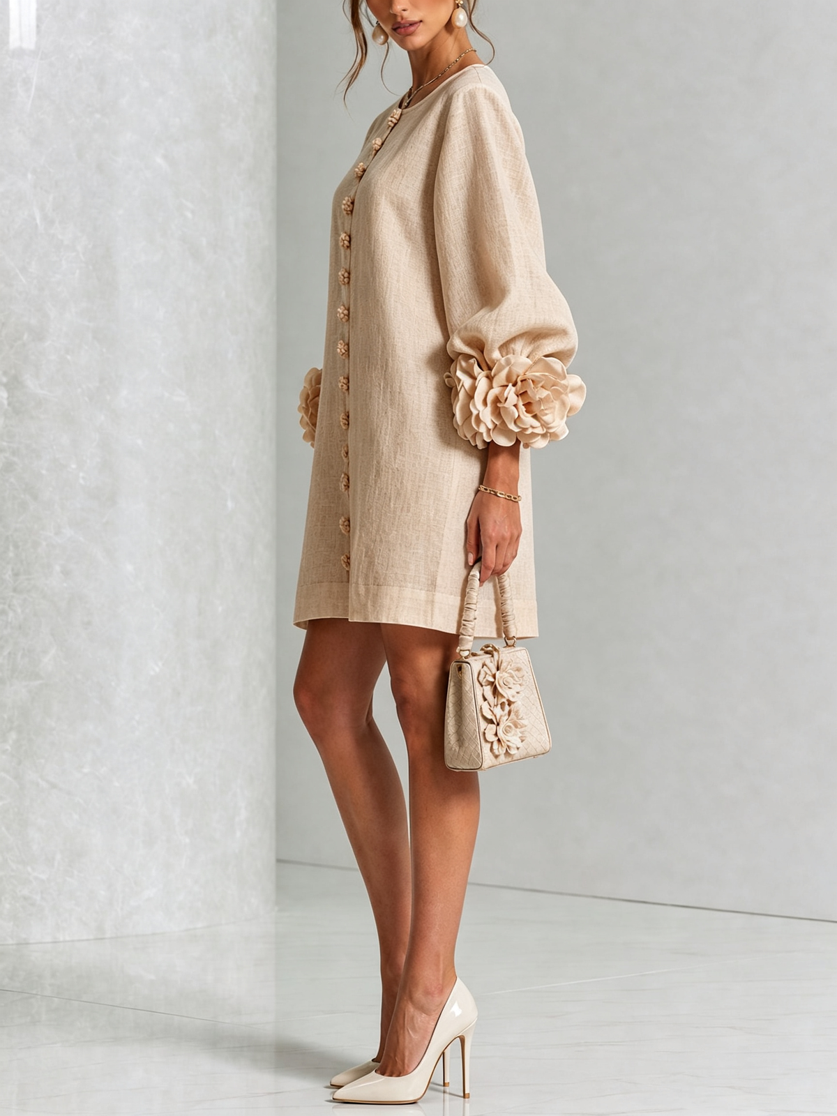CLAIRE LYON | ROBE ÉLÉGANTE À MANCHES POUR FEMMES