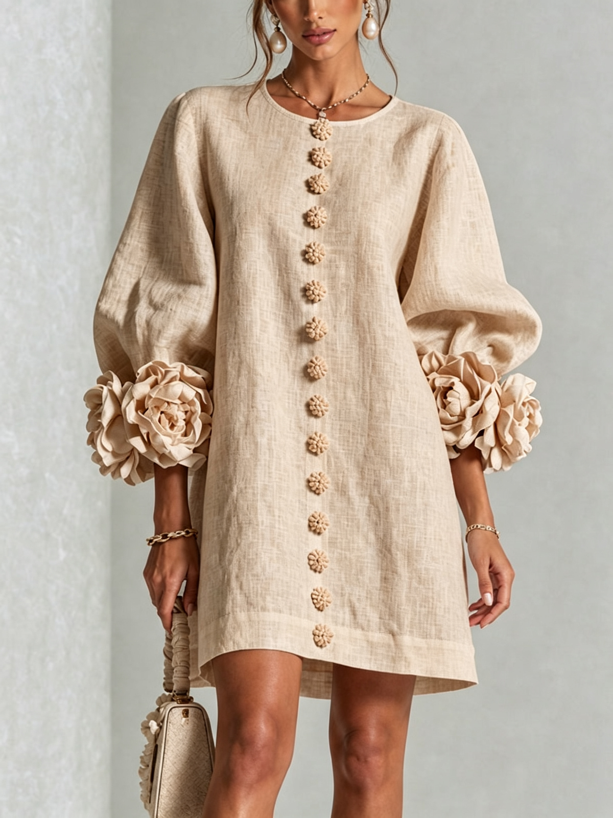 CLAIRE LYON | ROBE ÉLÉGANTE À MANCHES POUR FEMMES