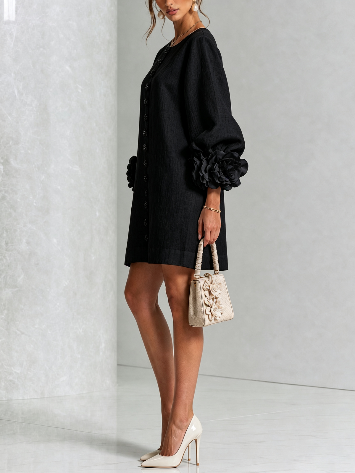 CLAIRE LYON | ROBE ÉLÉGANTE À MANCHES POUR FEMMES