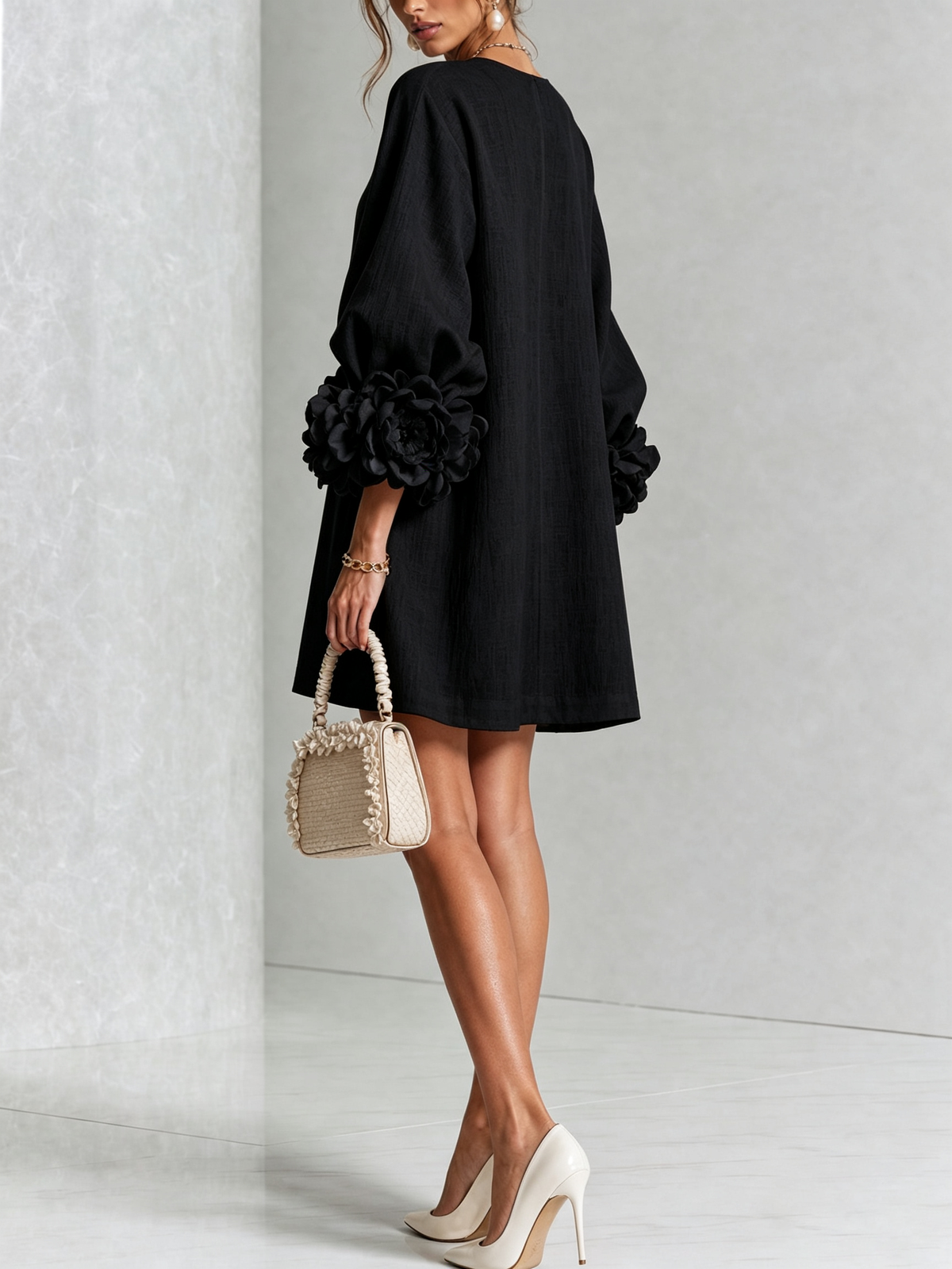 CLAIRE LYON | ROBE ÉLÉGANTE À MANCHES POUR FEMMES