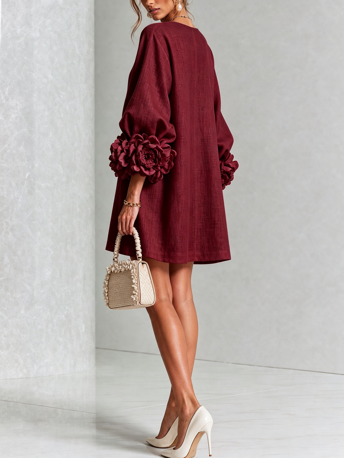 CLAIRE LYON | ROBE ÉLÉGANTE À MANCHES POUR FEMMES
