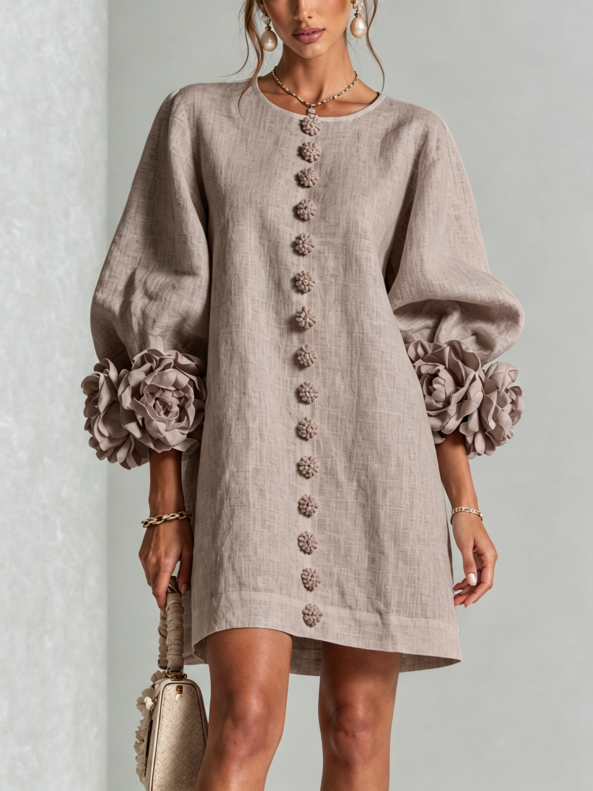 CLAIRE LYON | ROBE ÉLÉGANTE À MANCHES POUR FEMMES