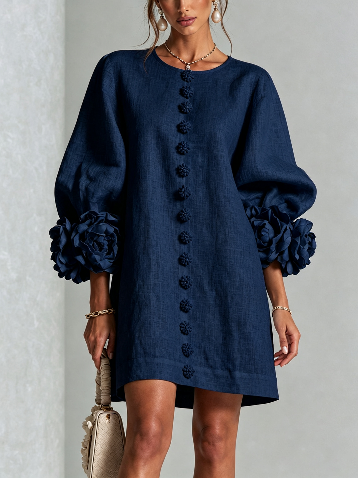 CLAIRE LYON | ROBE ÉLÉGANTE À MANCHES POUR FEMMES