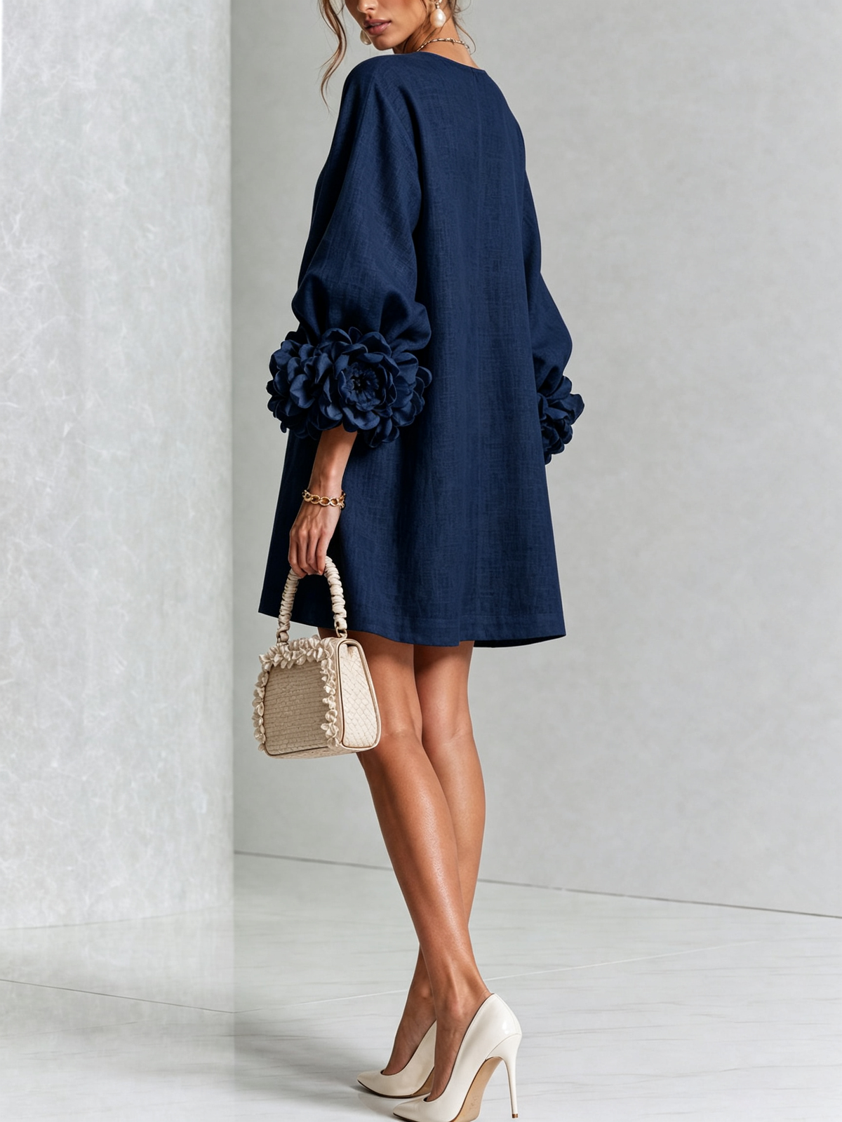 CLAIRE LYON | ROBE ÉLÉGANTE À MANCHES POUR FEMMES