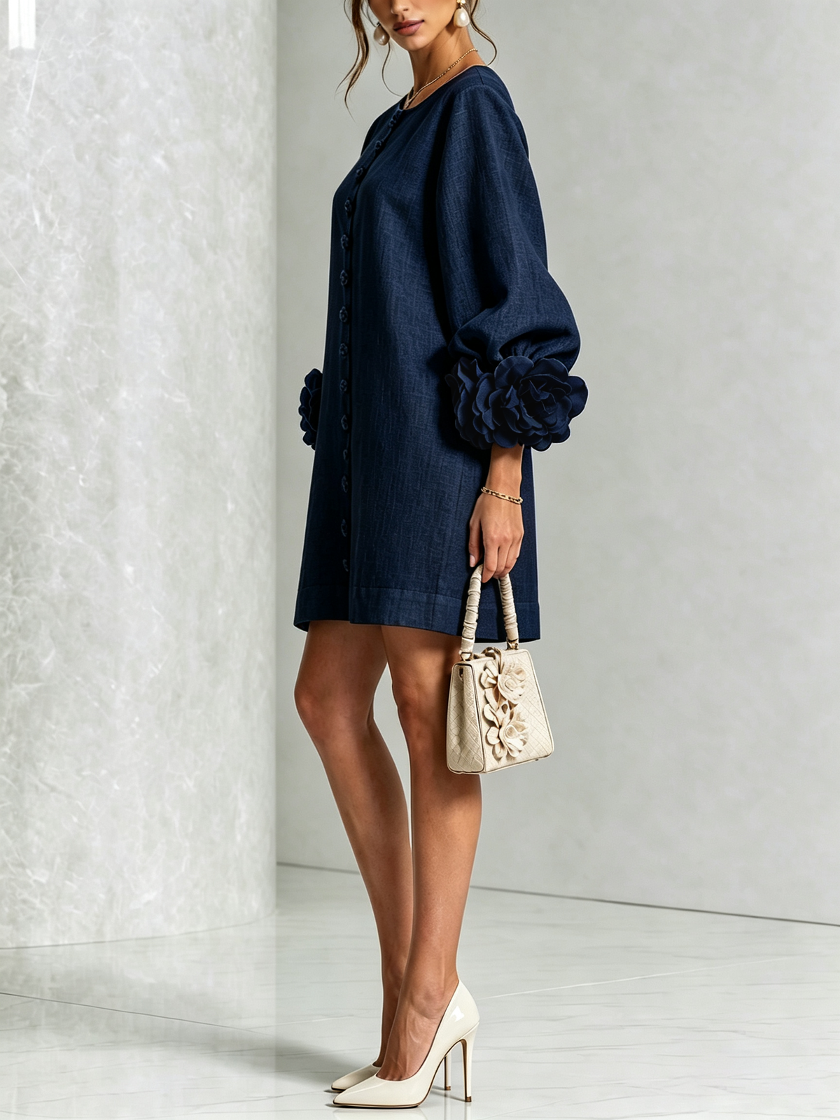 CLAIRE LYON | ROBE ÉLÉGANTE À MANCHES POUR FEMMES