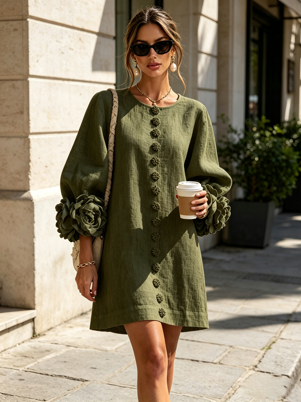 CLAIRE LYON | ROBE ÉLÉGANTE À MANCHES POUR FEMMES