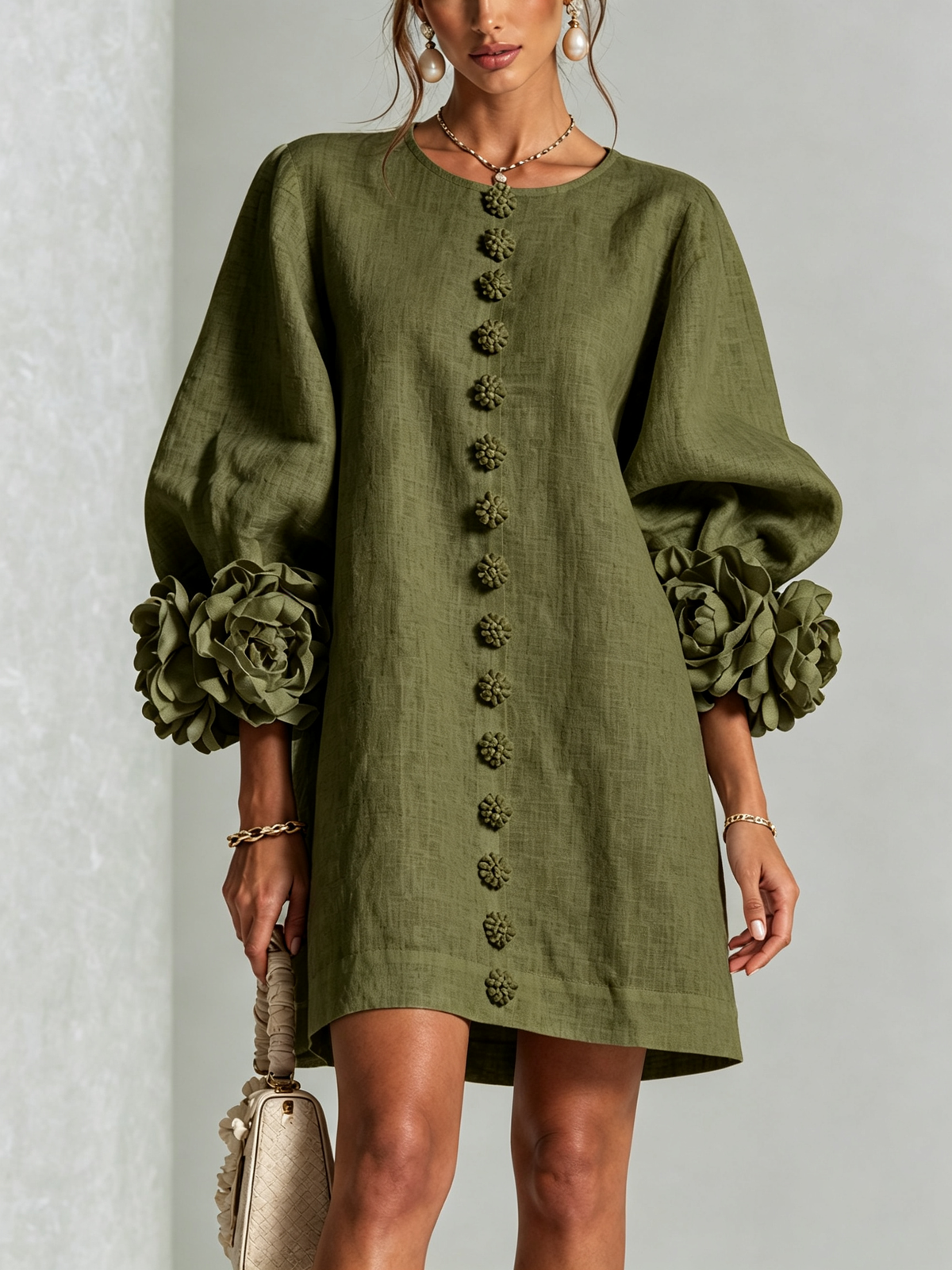CLAIRE LYON | ROBE ÉLÉGANTE À MANCHES POUR FEMMES