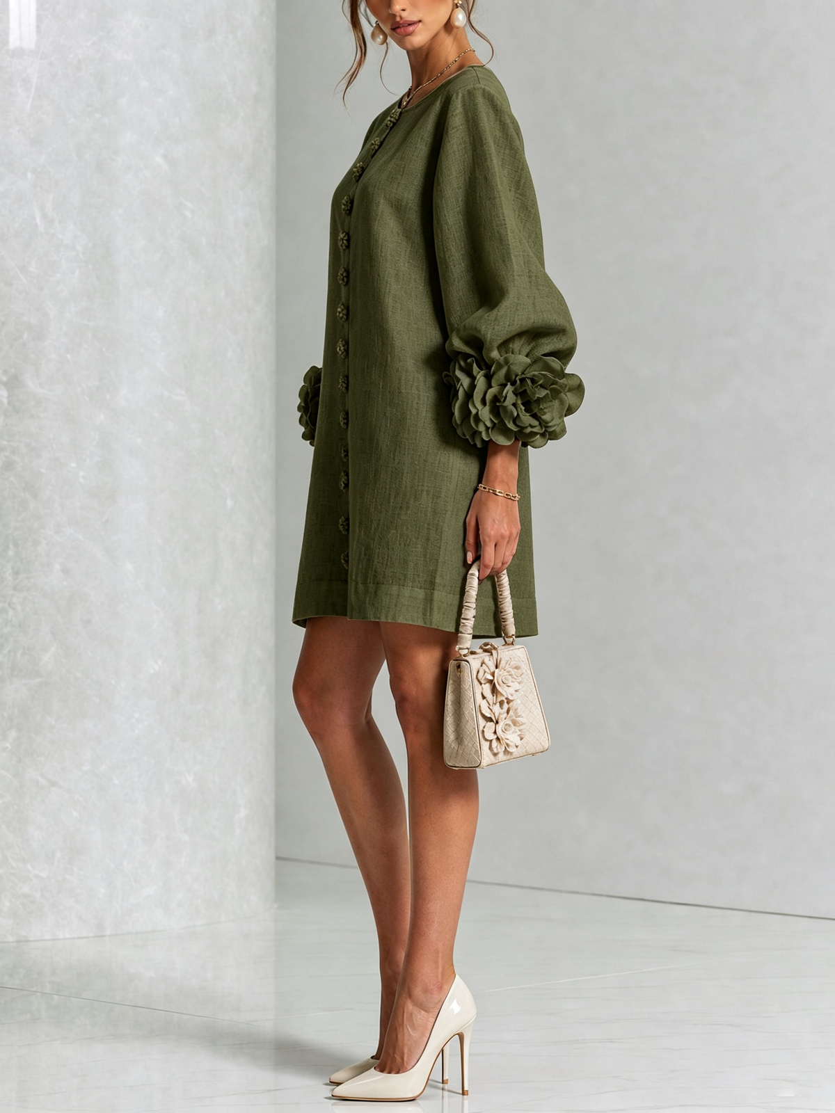CLAIRE LYON | ROBE ÉLÉGANTE À MANCHES POUR FEMMES