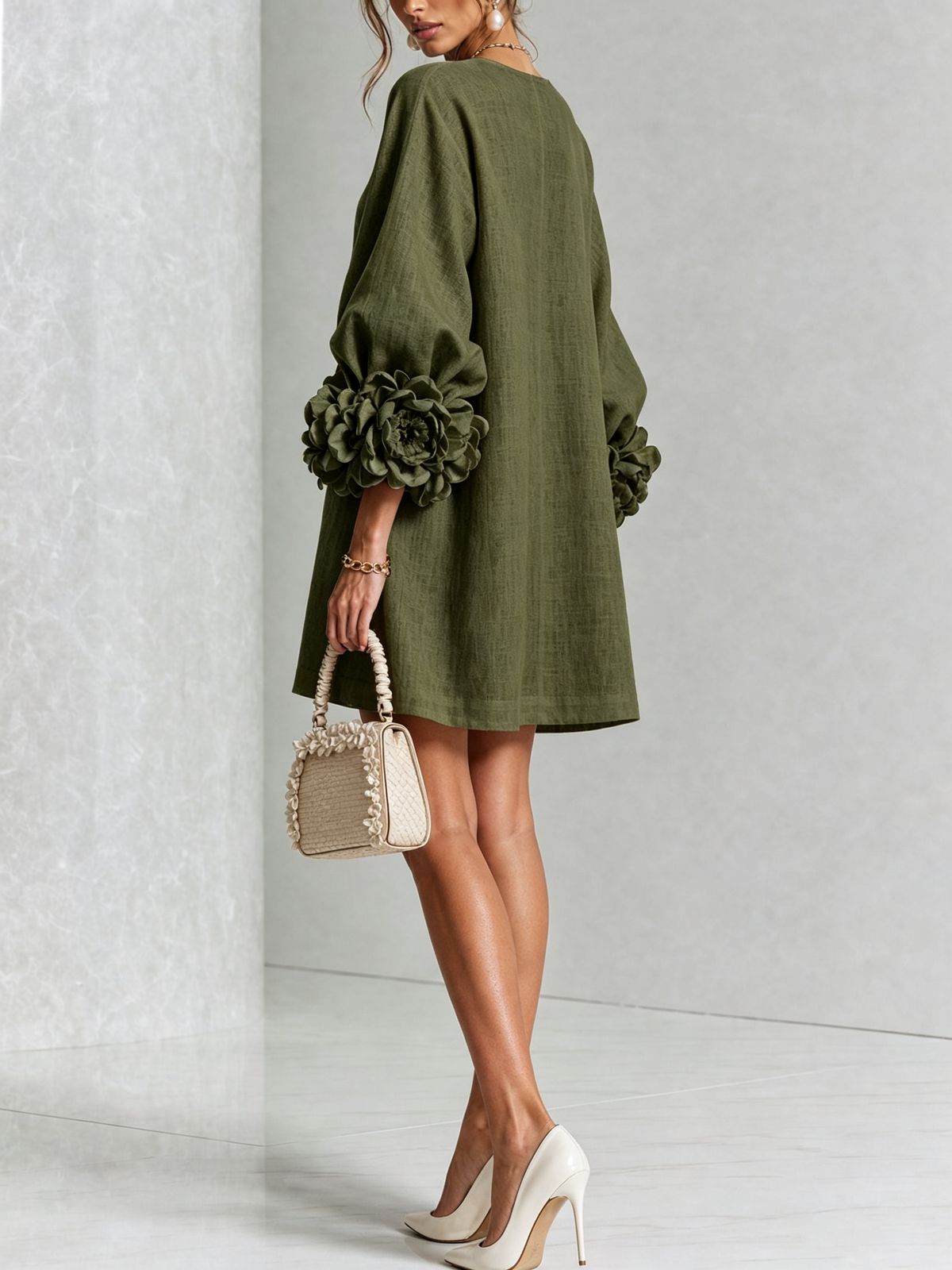 CLAIRE LYON | ROBE ÉLÉGANTE À MANCHES POUR FEMMES