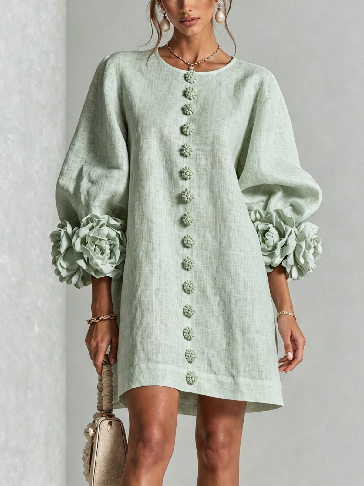 CLAIRE LYON | ROBE ÉLÉGANTE À MANCHES POUR FEMMES