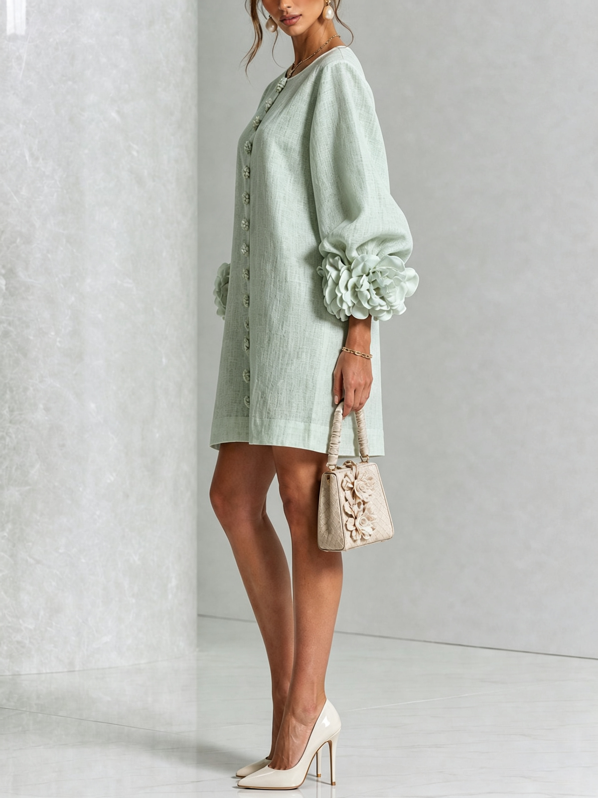 CLAIRE LYON | ROBE ÉLÉGANTE À MANCHES POUR FEMMES